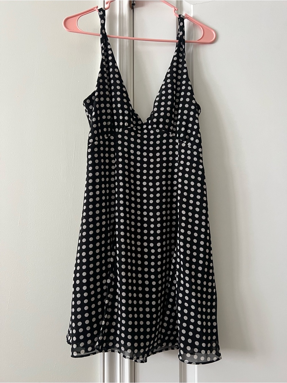 Abercrombie & Fitch Black Dress with White Polka Dots